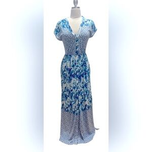 CABANA LIFE Royal blue Palm maxi dress 👗